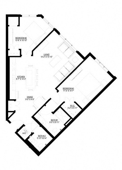 2 Bedroom Floor Plan
